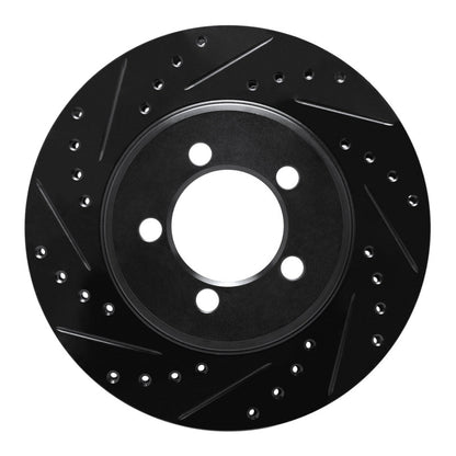 R1 Concepts R1 65-72 Dodge Dart Front Left Drilled & Slotted Black Brake Rotor
