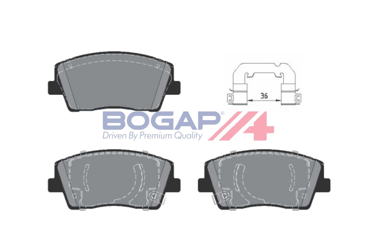 BOGAP Y8210273 Brake Pad Set, Disc Brake