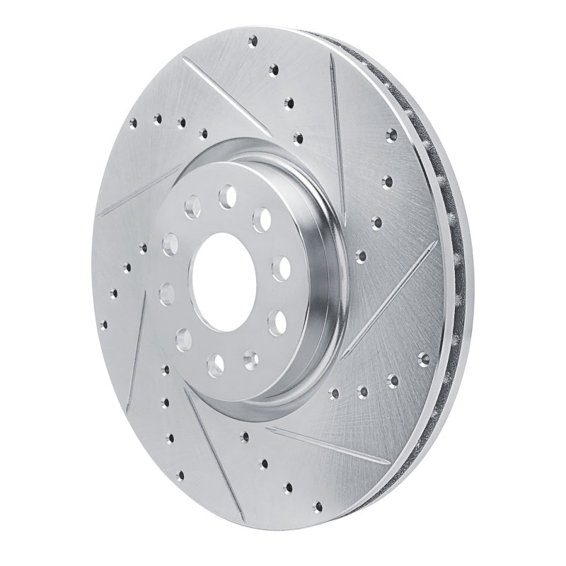 R1 Concepts R1 18-25 Volkswagen ATLAS Front Right Drilled & Slotted Silver Brake Rotor