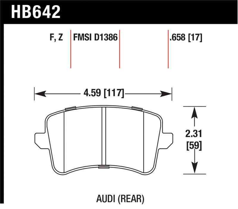 Hawk Performance Hawk 2009-2014 Audi A4 DTC-30 Rear Brake Pads