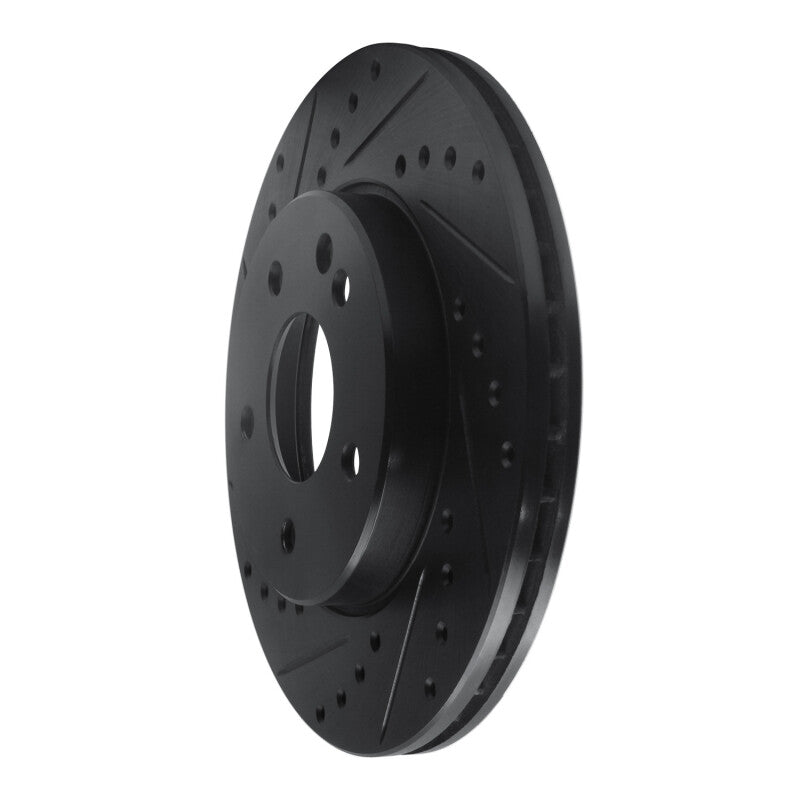 R1 Concepts R1 94-97 Mercedes-Benz C280 Front Left Drilled & Slotted Black Brake Rotor
