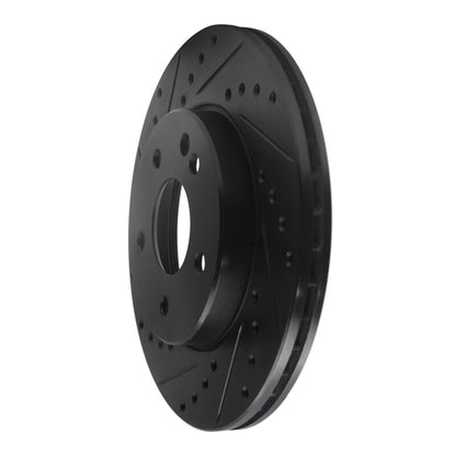 R1 Concepts R1 94-97 Mercedes-Benz C280 Front Left Drilled & Slotted Black Brake Rotor