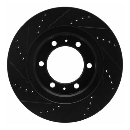 DFC 03-23 Toyota Tacoma Front Right Drilled & Slotted Black Brake Rotor