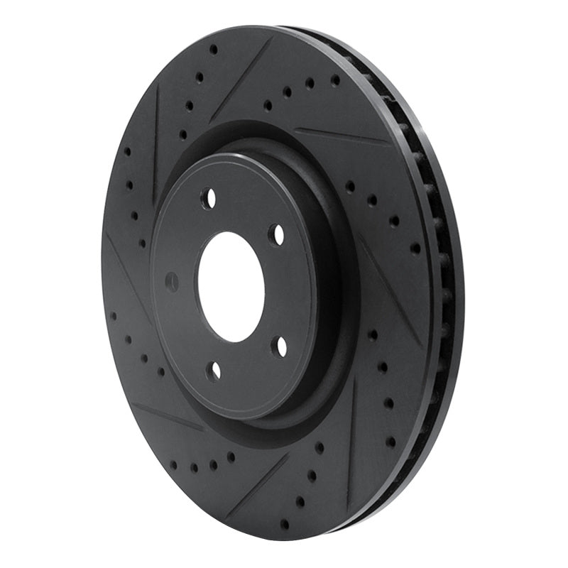 R1 Concepts R1 14-19 Nissan X-Trail (Mexico) Front Left Drilled & Slotted Black Brake Rotor