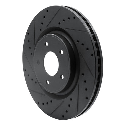 R1 Concepts R1 14-19 Nissan X-Trail (Mexico) Front Left Drilled & Slotted Black Brake Rotor