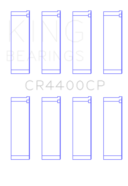King Engine Bearings Honda 2006+ R16A/ R18A (Size 1.0) Coated Connecting Rod Bearing Set