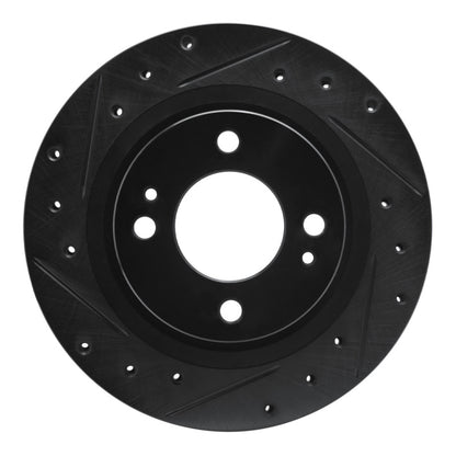 R1 Concepts R1 16-25 Dodge Attitude (Mexico) Front Left Drilled & Slotted Black Brake Rotor