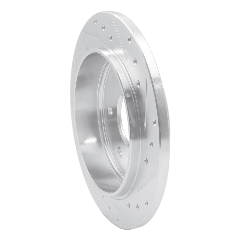 R1 Concepts R1 04-15 Infiniti QX56 Rear Left Drilled & Slotted Silver Brake Rotor