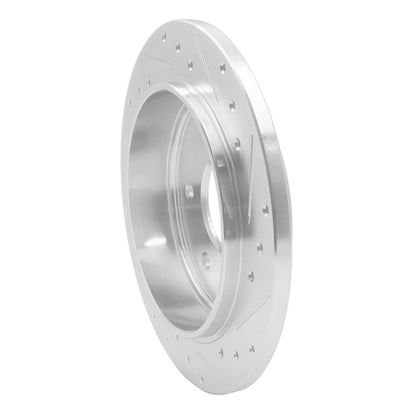 R1 Concepts R1 04-15 Infiniti QX56 Rear Left Drilled & Slotted Silver Brake Rotor
