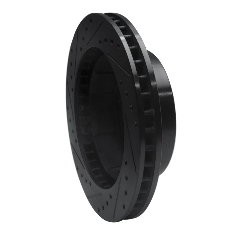 R1 Concepts R1 76-79 Ford F-250 4WD (Excl Super Duty) Front Right Drilled & Slotted Black Brake Rotor