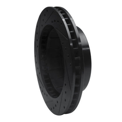R1 Concepts R1 76-79 Ford F-250 4WD (Excl Super Duty) Front Right Drilled & Slotted Black Brake Rotor