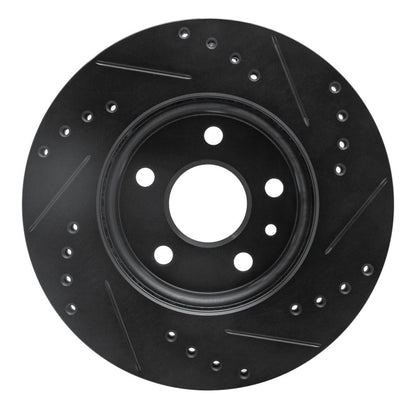 R1 Concepts R1 11-23 Chevrolet Bolt EUV Front Left Drilled & Slotted Black Brake Rotor