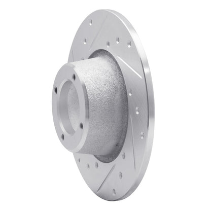 R1 Concepts R1 75-80 Triumph TR7 Front Left Drilled & Slotted Silver Brake Rotor