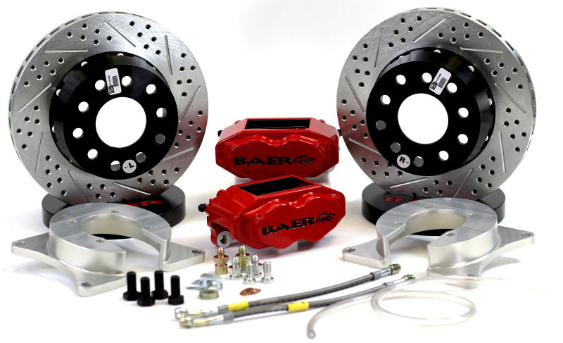 Baer Brakes Rear Ends w/ Ford 9in Early Big Bearing Housing Ends 11in SS4+ Rear SDZ Brake Kit - Slv