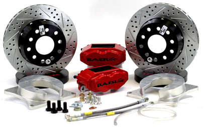Baer Brakes Rear Ends w/ Ford 9in Early Big Bearing Housing Ends 11in SS4+ Rear SDZ Brake Kit - Slv