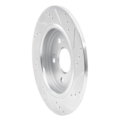 R1 Concepts R1 14-20 Acura RLX Rear Left Drilled & Slotted Silver Brake Rotor