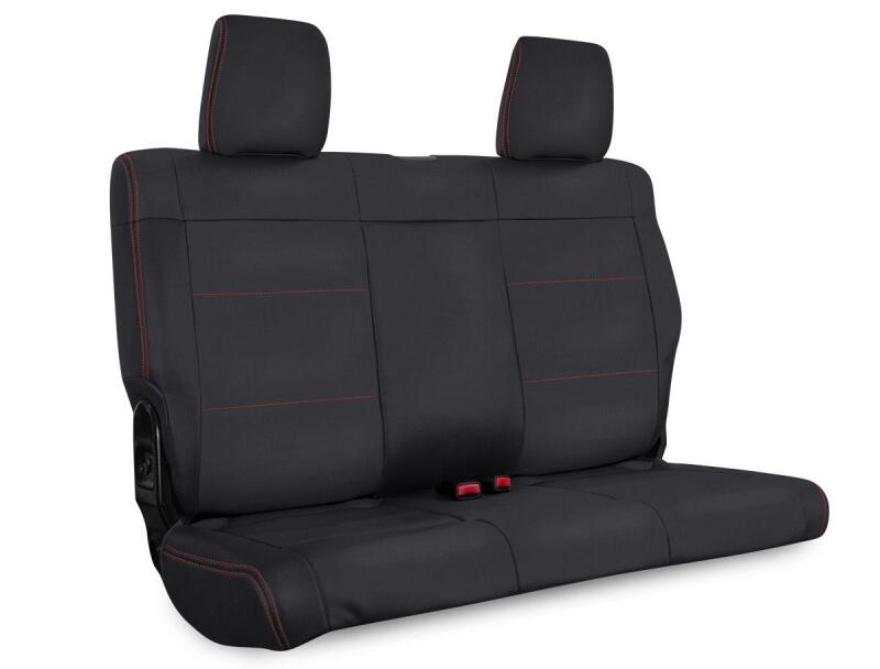 PRP Seats PRP 11-12 Jeep Wrangler JKU Rear Seat Cover/4 door - Black with Red Stitching