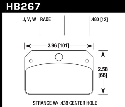 Hawk Performance Hawk DTC-30 Brake Pads for Strange Caliper w/ 0.438in Center Hole
