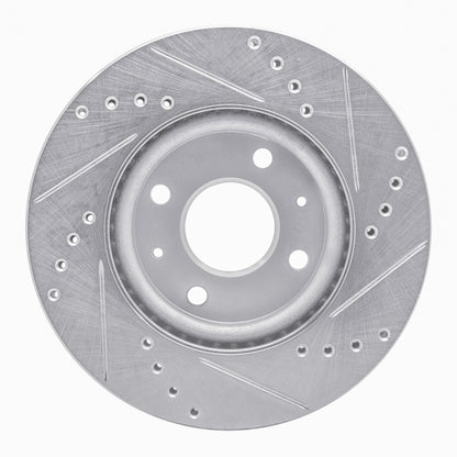 R1 Concepts R1 07-14 Peugeot 207 (Mexico) Rear Left Drilled & Slotted Silver Brake Rotor