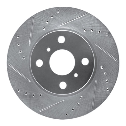 R1 Concepts R1 06-19 Scion IQ Front Left Drilled & Slotted Silver Brake Rotor