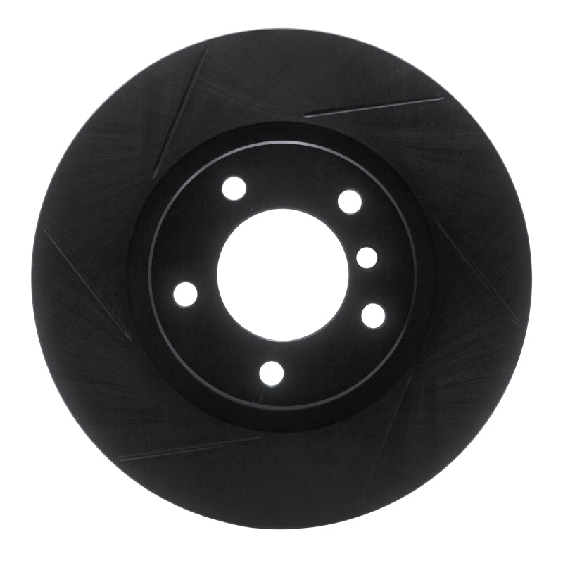 R1 Concepts R1 95-02 BMW M3 Right Front Slotted Black Brake Rotor