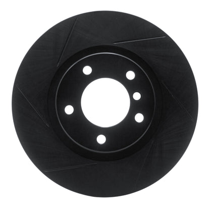 R1 Concepts R1 95-02 BMW M3 Right Front Slotted Black Brake Rotor