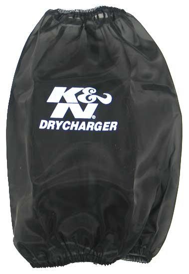 K&N Engineering K&N Round Tapered Drycharger Air Filter Wrap-Black 7.5in Base ID x 4.5in Top ID x 9in H