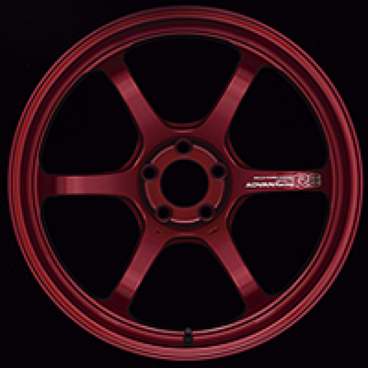 Advan R6 18x12.0 +25 5x114.3 Racing Candy Red Wheel