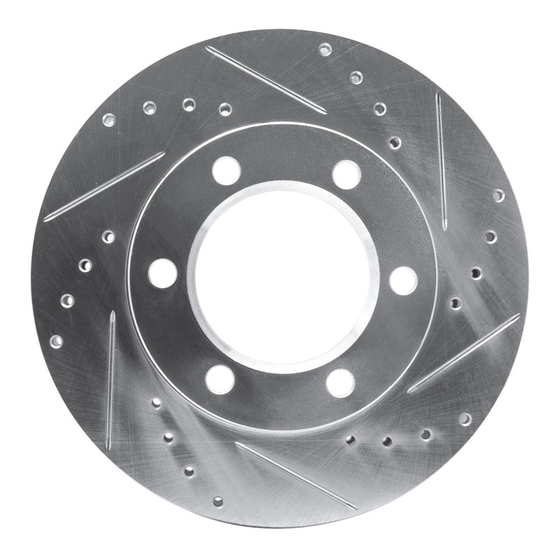 R1 Concepts R1 71-91 Chevrolet Blazer Front Right Drilled & Slotted Silver Brake Rotor