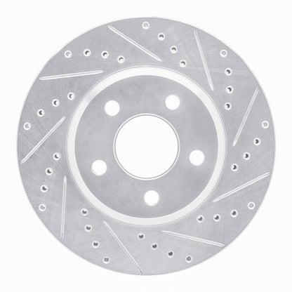 R1 Concepts R1 05-05 Buick Park Avenue Front Right Drilled & Slotted Silver Brake Rotor
