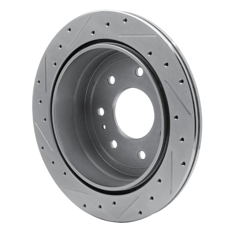 R1 Concepts R1 04-11 Ford F-150 RWD Rear Right Drilled & Slotted Silver Brake Rotor