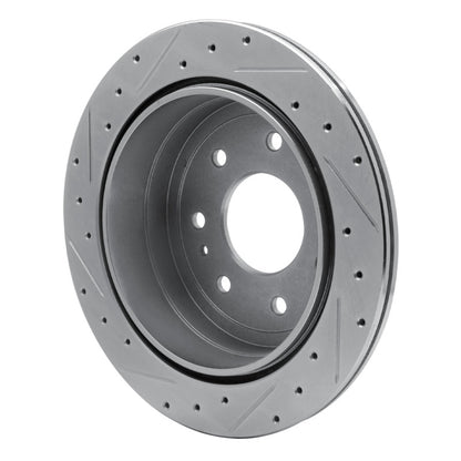 R1 Concepts R1 04-11 Ford F-150 RWD Rear Right Drilled & Slotted Silver Brake Rotor