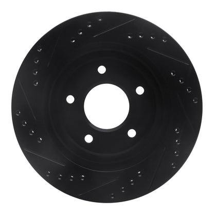 R1 Concepts R1 94-01 Buick Regal Front Right Drilled & Slotted Black Brake Rotor