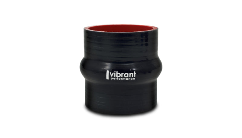 Vibrant 4 Ply Reinforced Silicone Hump Hose Connector - 2in I.D. x 3in long (BLACK)