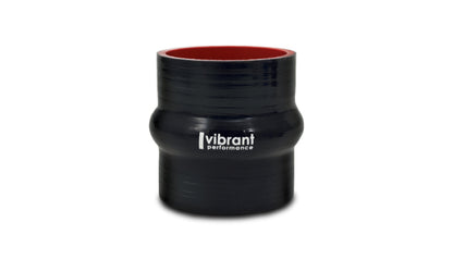 Vibrant 4 Ply Reinforced Silicone Hump Hose Connector - 2in I.D. x 3in long (BLACK)