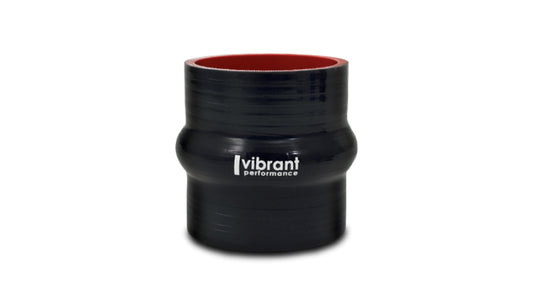 Vibrant 4 Ply Reinforced Silicone Hump Hose Connector - 2.75in I.D. x 3in long (BLACK)