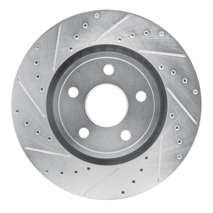R1 Concepts R1 11-25 Dodge Durango Front Left Drilled & Slotted Silver Brake Rotor