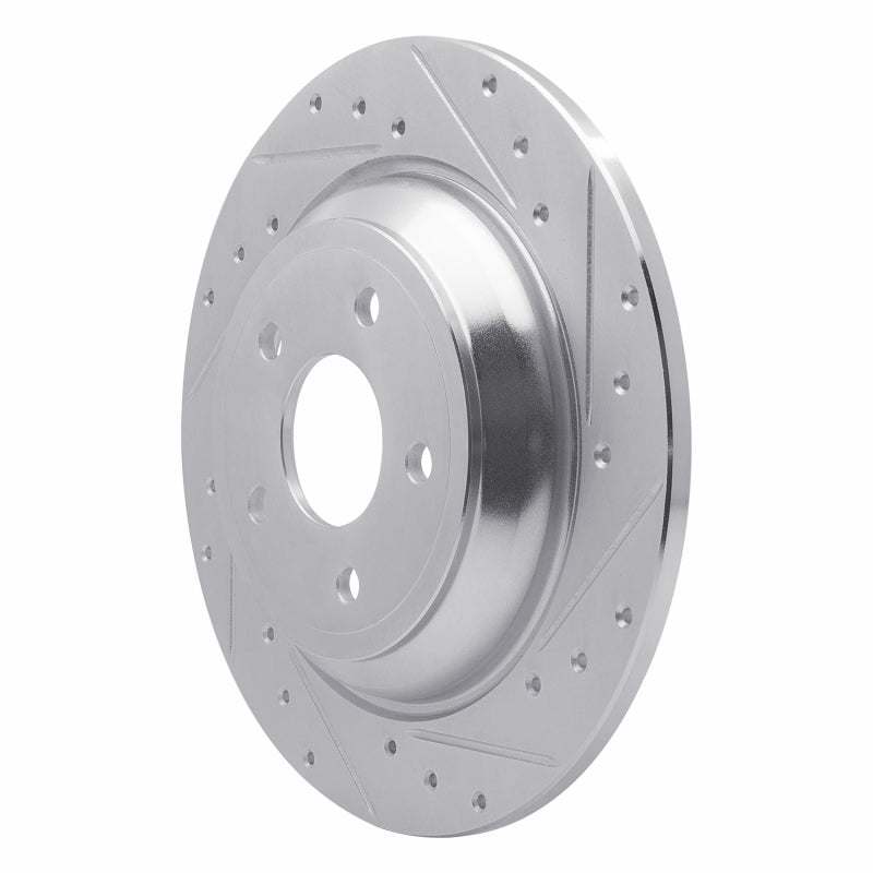 R1 Concepts R1 2016-2025 Ford Bronco Sport Rear Right Drilled & Slotted Silver Brake Rotor