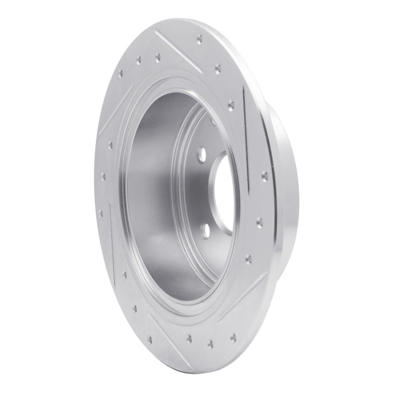 R1 Concepts R1 02-25 Nissan Juke Rear Left Drilled & Slotted Silver Brake Rotor