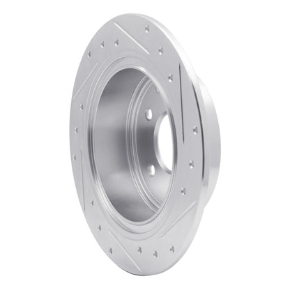 R1 Concepts R1 02-25 Nissan Juke Rear Left Drilled & Slotted Silver Brake Rotor