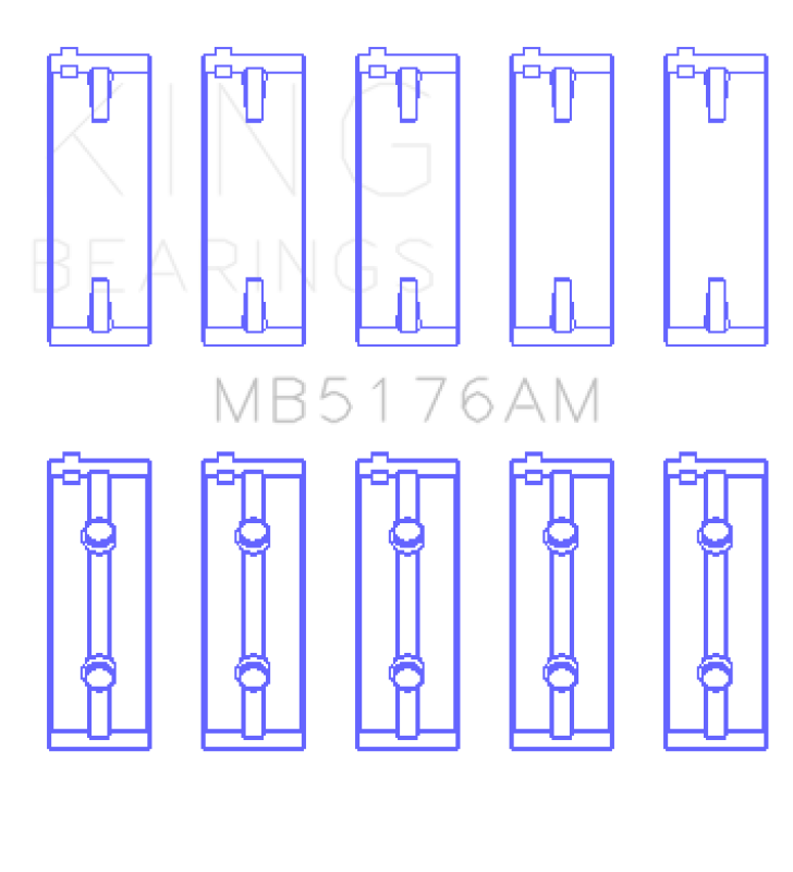 King Engine Bearings Mitsubishi 4G93 SOHC (Size 0.75) Main Bearing Set