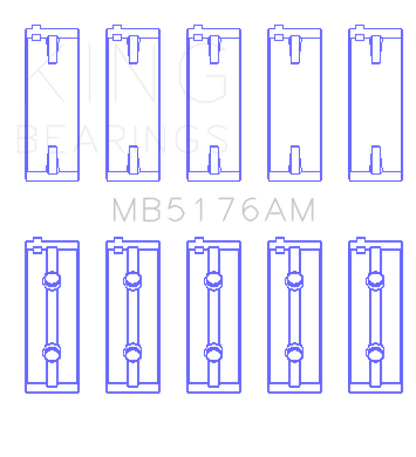 King Engine Bearings Mitsubishi 4G93 SOHC (Size 0.75) Main Bearing Set