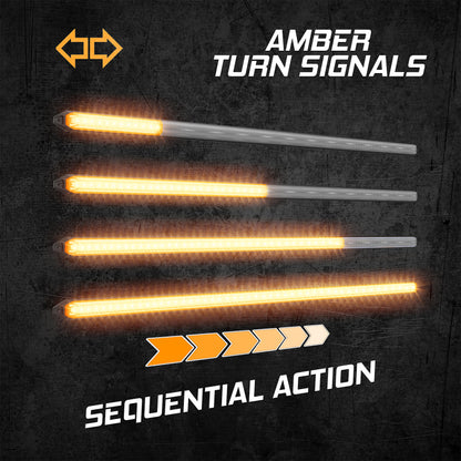 XKGLOW XK Glow 9In Switchback Grill Lights with Start-up Animation & Sequential Turn Signals