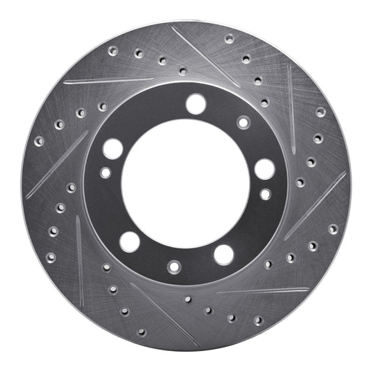 R1 Concepts R1 87-89 Porsche 944 Except Turbo Front Right Drilled & Slotted Silver Brake Rotor
