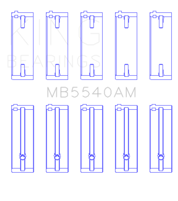 King Engine Bearings Isuzu 4Xc1/T/4Xe1W (Size +0.50mm) Main Bearing Set