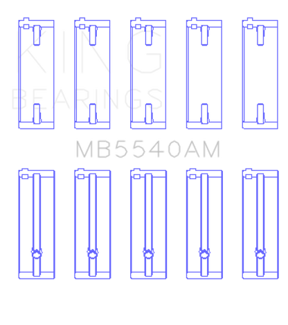 King Engine Bearings Isuzu 4Xc1/T/4Xe1W (Size +0.50mm) Main Bearing Set