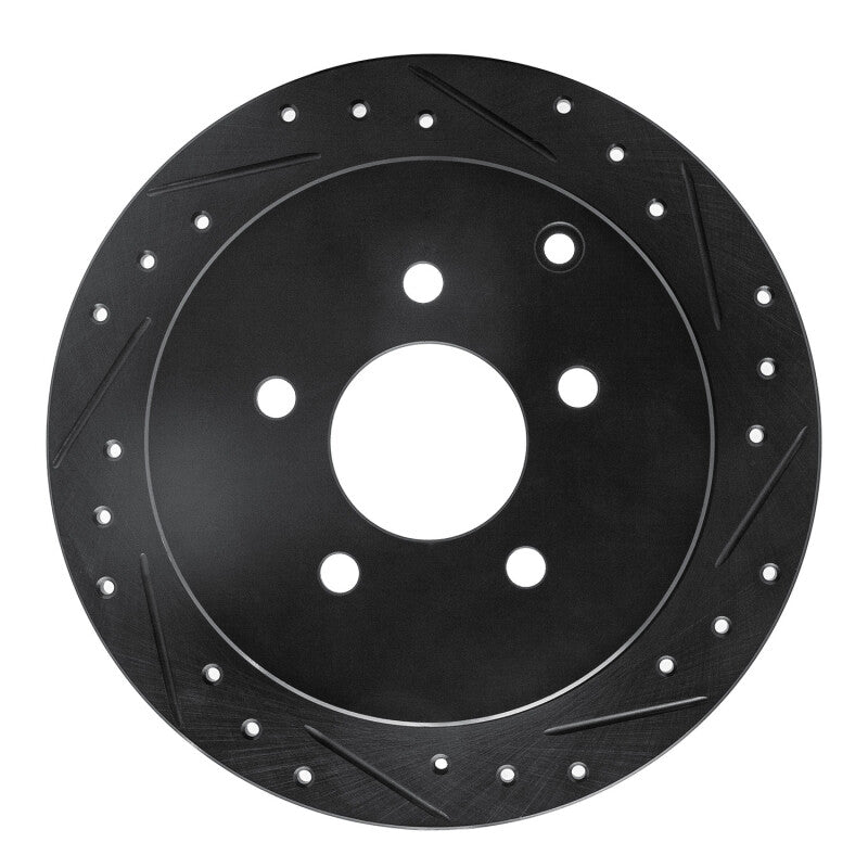 R1 Concepts R1 01-07 Buick Rendezvous Rear Right Drilled & Slotted Black Brake Rotor