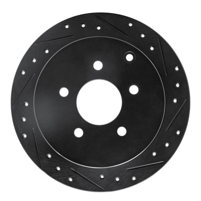 R1 Concepts R1 01-07 Buick Rendezvous Rear Right Drilled & Slotted Black Brake Rotor