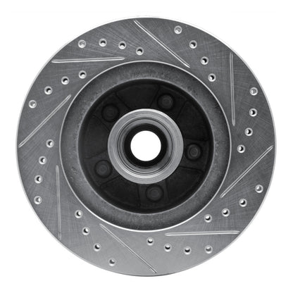R1 Concepts R1 1987-1990 Dodge Dakota RWD Front Left Drilled & Slotted Silver Brake Rotor