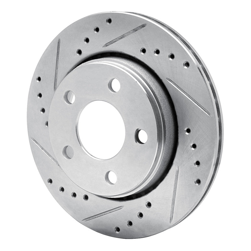 R1 Concepts R1 85-91 Audi 200 Quattro Rear Left Drilled & Slotted Silver Brake Rotor